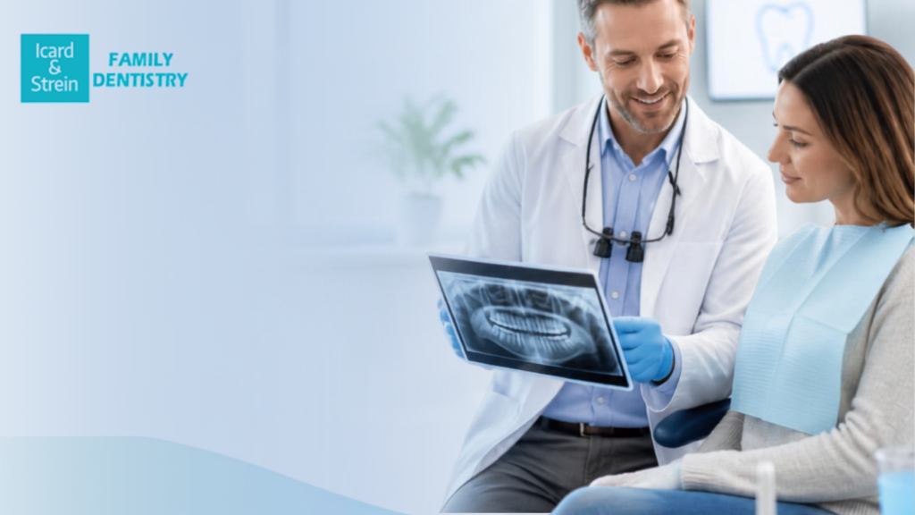 dentist explaing treatment to patient